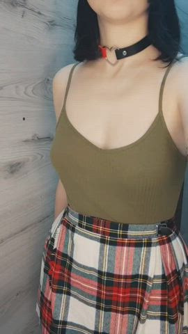 Girls Tits Naked NSFW Choker Undressing Nipples Boobs Porn GIF by lallipuff