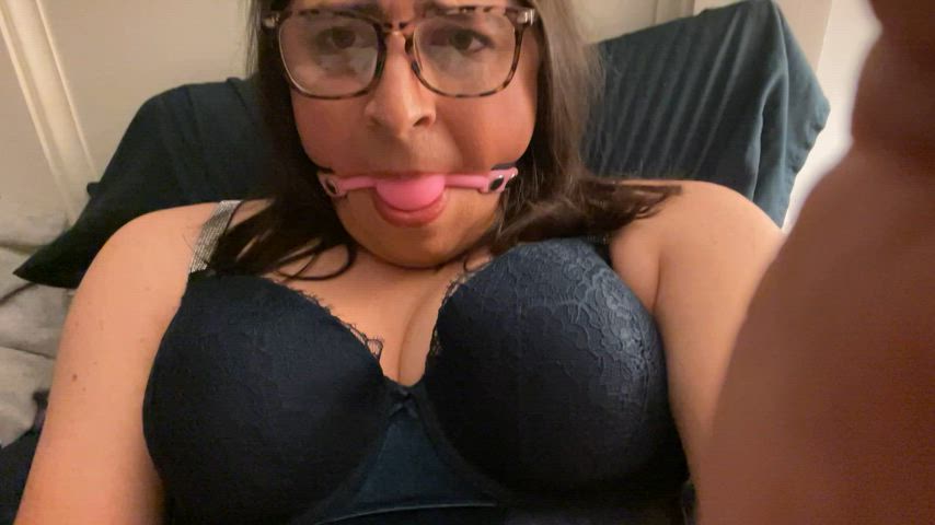 ball gagged masturbating vibrator clip