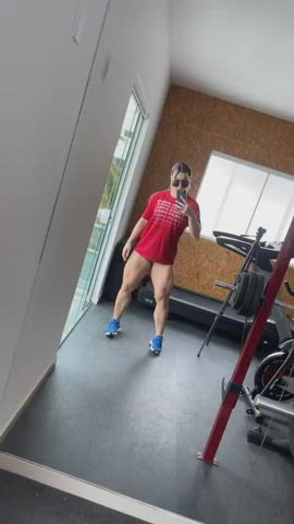 Brazilian Fitness Gym Latina Legs Muscular Girl Thick clip