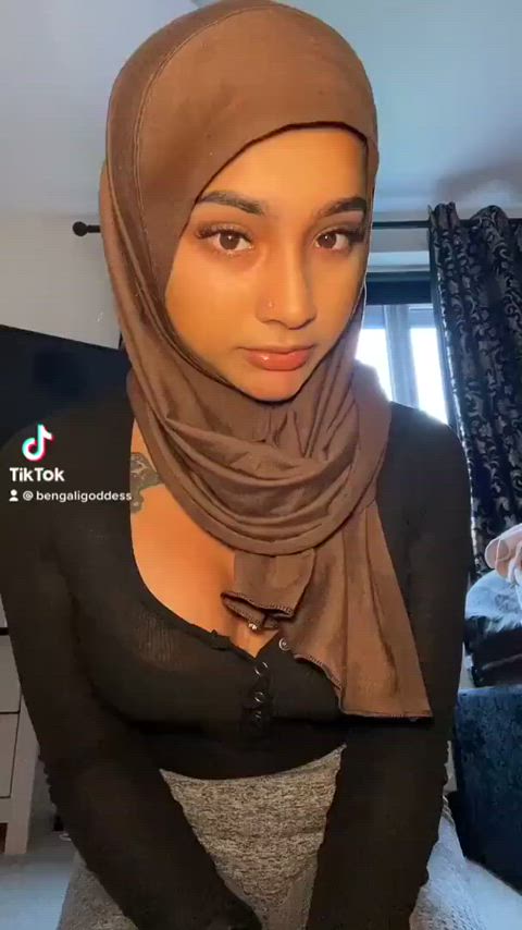 babe bengali big tits boobs hijab muslim oiled pov pornstar tease goon just-boobs