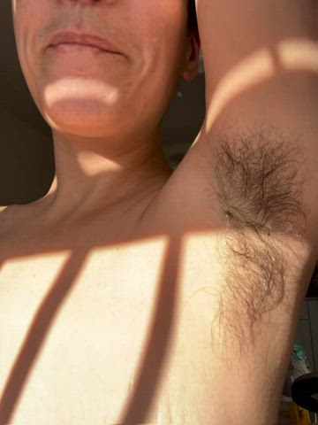 Smiling in the sun this morning and sniffing my sweaty armpits. I think I’ve got
