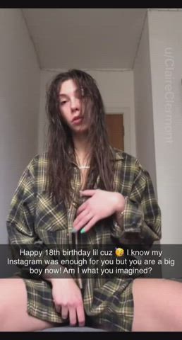 She knew her cousin had a crush on her so she decided to send him a birthday gift