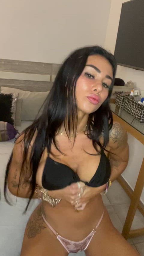 I wanna milk u all over my Latina tits baby