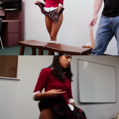 Belt Spanking For School Girl