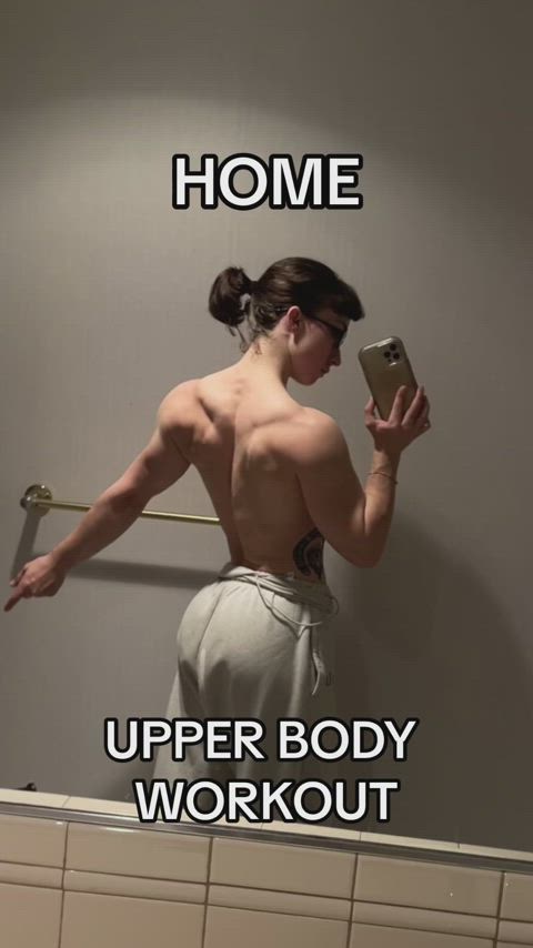 booty fit fit chicks glasses gym muscles muscular girl pawg ponytail flexing clip