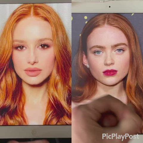 Madelaine Petsch or Sadie Sink? Who is the hottest redhead covered in my cum?