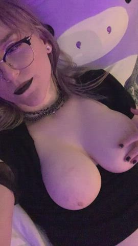 Wanna taste my little goth pussy?