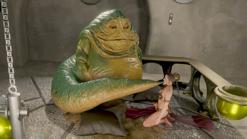 Leia gets a mouthful of Jabba's tail (PN34)