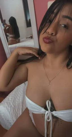 bbw big tits brunette camgirl curvy latina model sensual solo clip