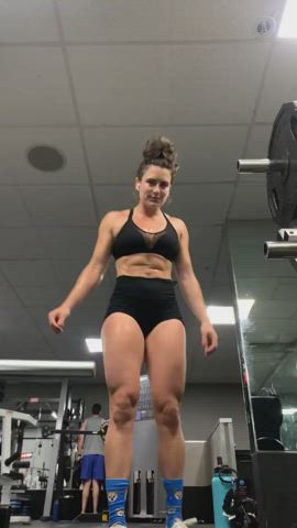 Brunette Fitness Gym Legs Muscular Girl Thick clip