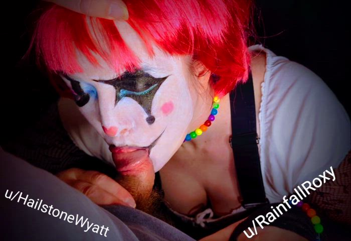 blowjob clown clown girl sucking wife wifey clip