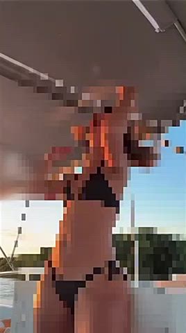 Her body looks amazing behind the pixels 😄