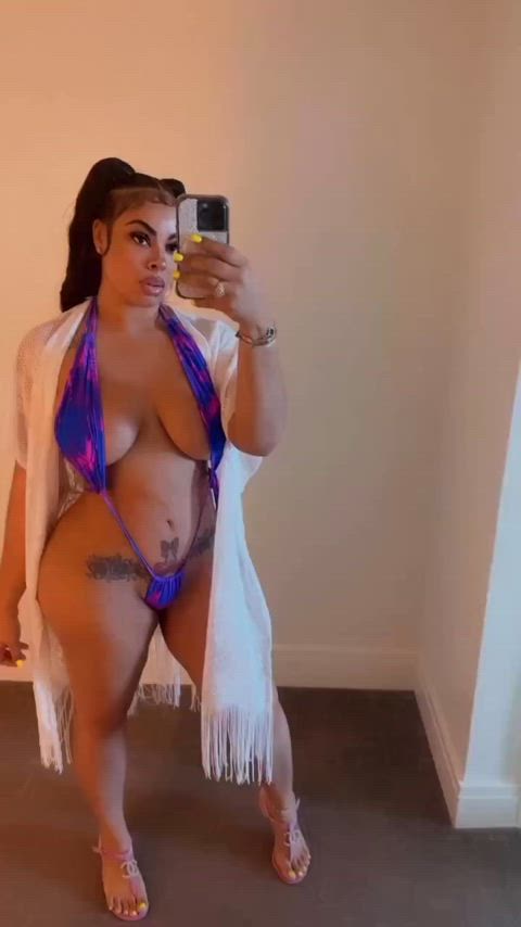 big tits ebony ebony_sorceress swimsuit clip