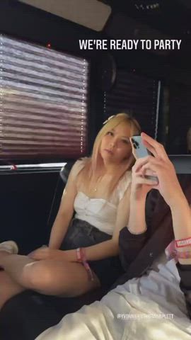 Asian Blonde Legs clip