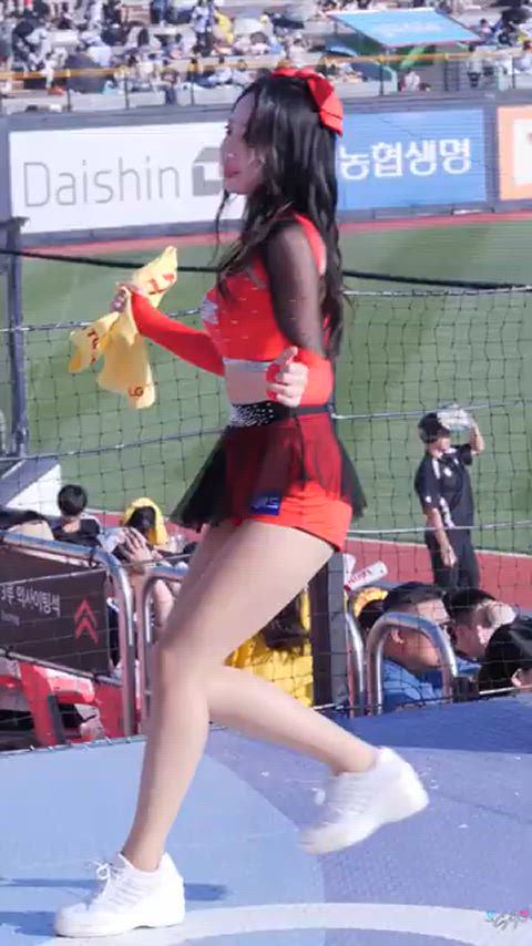 asian cheerleader cute korean smile clip