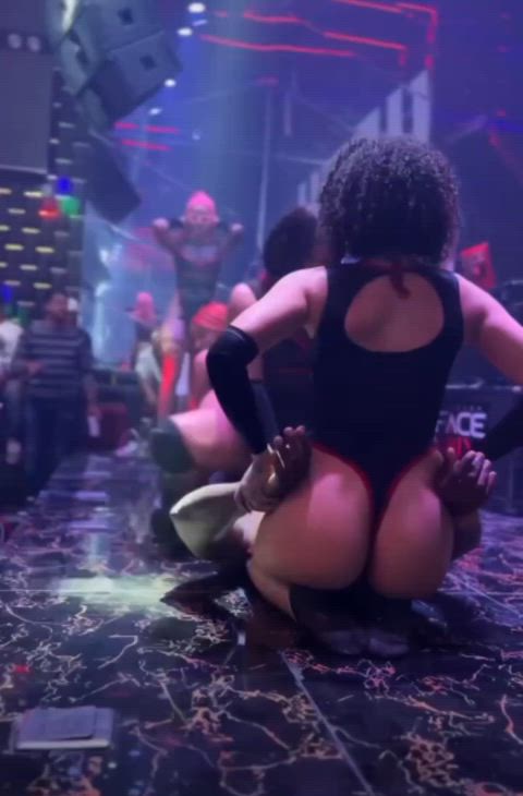 Double lapdance on stage in the DR