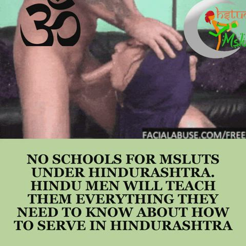 MSLUTS WILL BE TAUGHT BY HINDU MEN