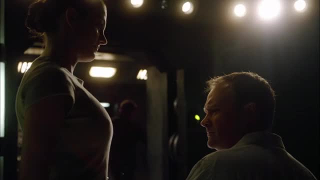 Julia Benson - Stargate Universe (S2E15, 2011) - being ogled (short clip)