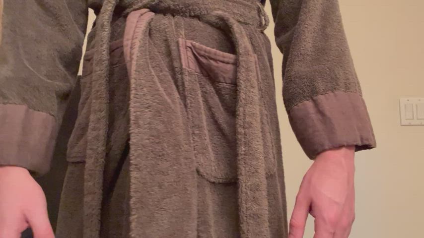 bwc bathroom big dick masturbating robe solo clip