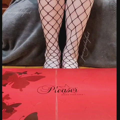 fishnets and new shoes :)