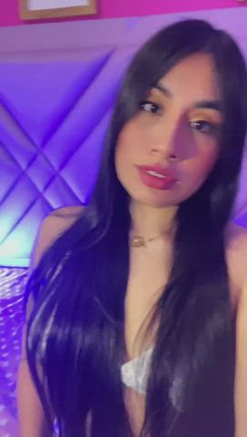 camgirl latina lingerie long hair sensual sex smile solo teen webcam clip