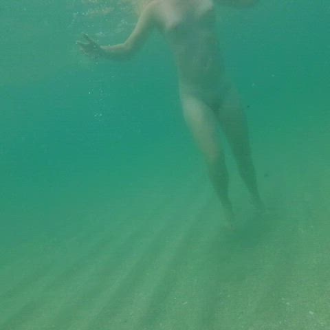 Really enjoy swimming nude in the ocean!