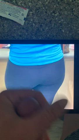 big ass candid cum leggings tribute clip