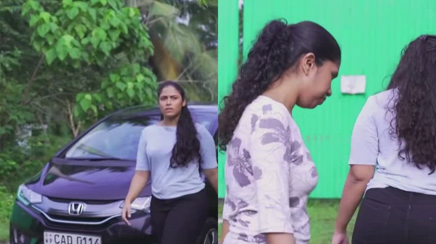 Big Ass Booty Curly Hair Curvy Jeans Sri Lankan Thick clip