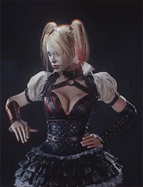 animation big tits blonde cleavage dress harley quinn softcore villainess watch-it-for-the-plot