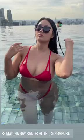 bikini boobs korean model clip