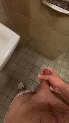 Wore panties in public and got so horny I couldn’t hold back my cum