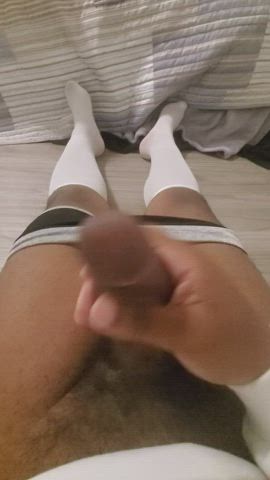 amateur big dick femboy femme gay homemade thick thick cock thighs clip