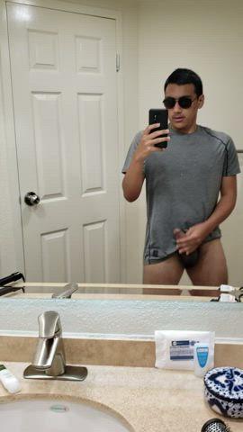 Ass Gay Glasses Masturbating Mexican Mirror Solo T-Shirt Teen clip