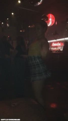 amateur club dancing hotwife nightclub see through clothing sheer clothes skirt clip