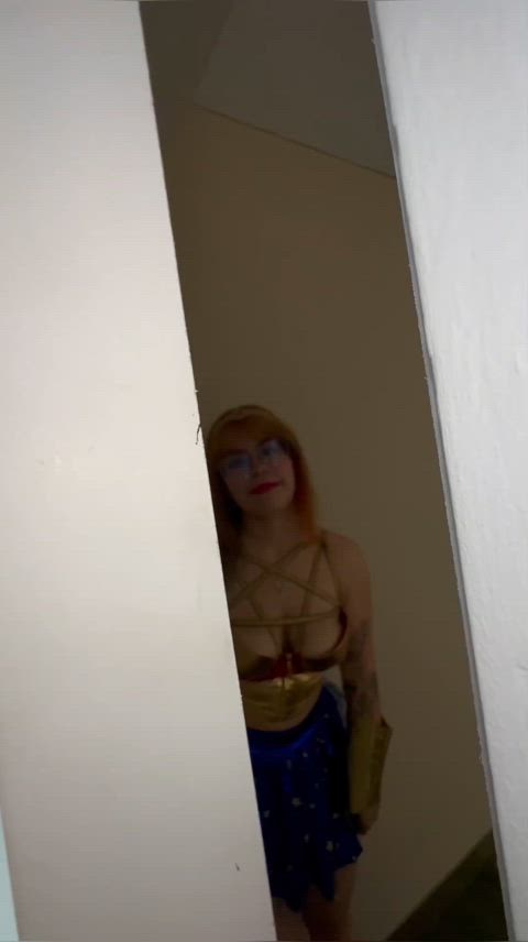 Toc Toc, is the Wonder Woman! Can I drain your balls insides my asshole?