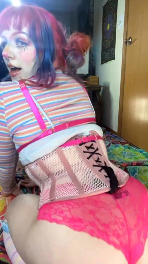 alt ass ass spread asshole big ass bubble butt clown clown girl jiggle thick-booty