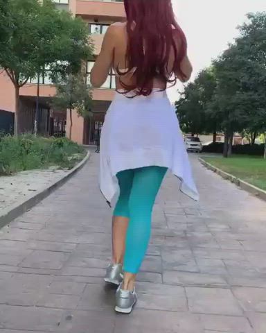 Boobs Exposed Yoga Pants clip