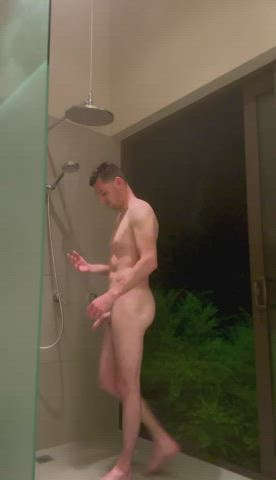 Naked in the shower