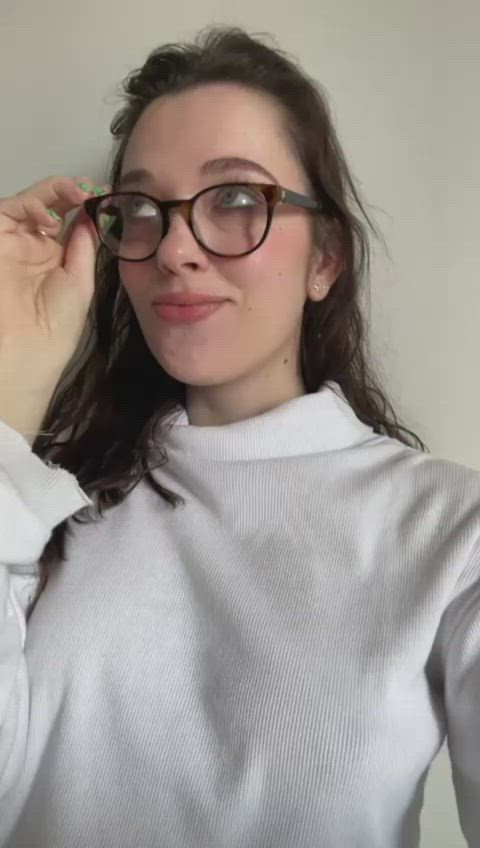 brunette onlyfans fansly british glasses tongue fetish uk clip