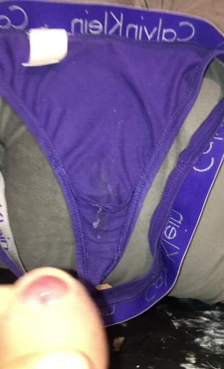 Canโt resist making a mess on my lil sisters dirty thong