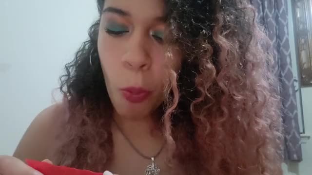 Sexy Latina Does Hot ASMR Sounds with Fruit Roll-up