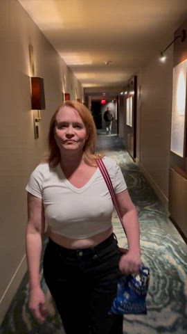 Hotel hallway in Vegas just now
