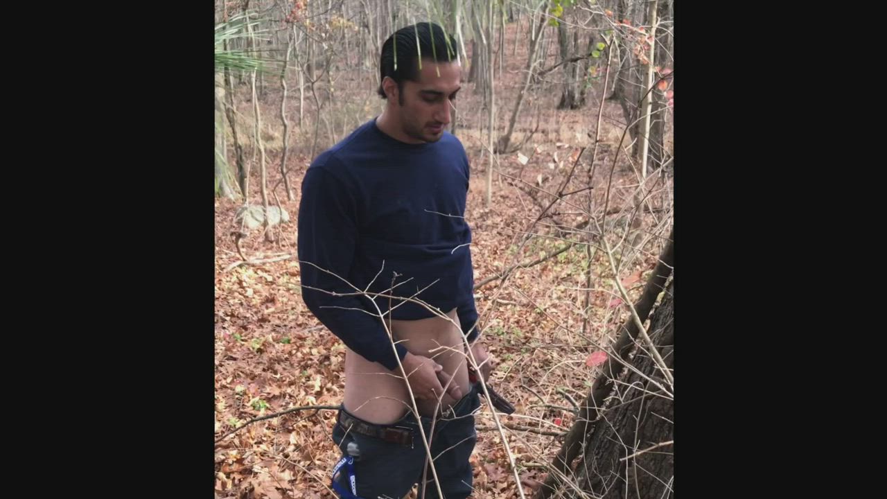 Pissing in the bushes