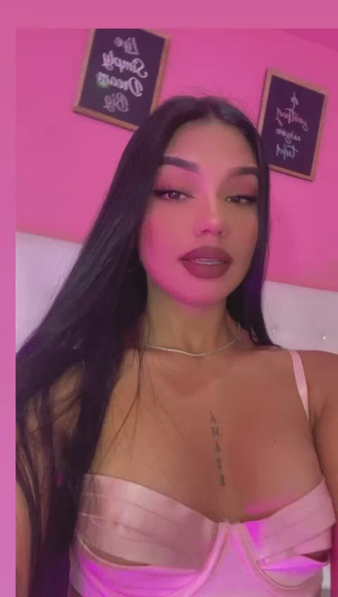 boobs cute latina lingerie natural tits sensual tattoo teen tits clip