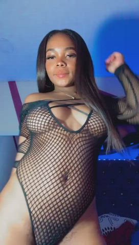 18 years old boobs caribbean ebony lingerie long hair petite step-daughter teen clip