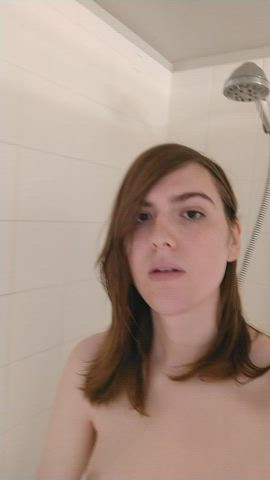 girl dick masturbating shower solo trans woman femboys trans-girls clip