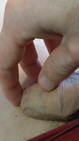 Playing with my foreskin