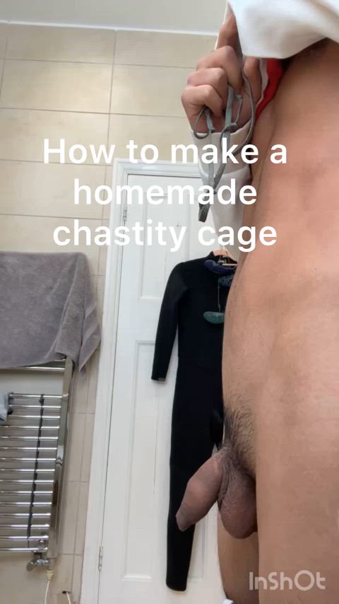 how to make a homemade comfortable chastity cage, for all the cheap sissies out there