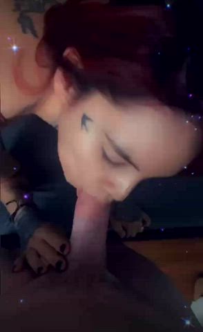 blowjob cock worship sucking tattoo clip