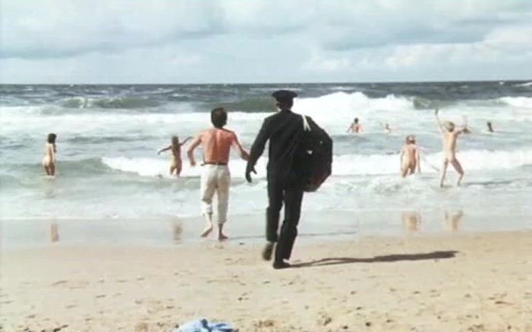 beach german nudist vintage clip